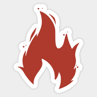 Red Fire Flame. Simple design Sticker